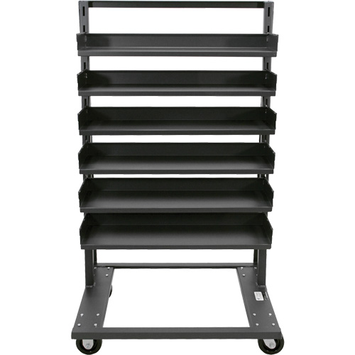 Chariot &agrave; cadre en A robuste &agrave; un c&ocirc;t&eacute; avec 6 plateaux, 38" x 25" x 63", Capacit&eacute; 2500 lb St. Lawrence Industrial & Safety Supply