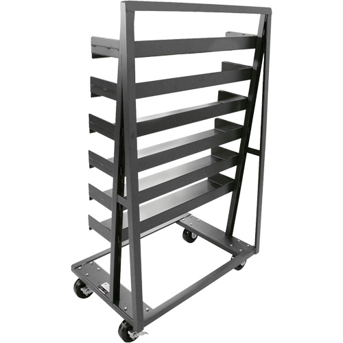 Chariot &agrave; cadre en A robuste &agrave; un c&ocirc;t&eacute; avec 6 plateaux, 38" x 25" x 63", Capacit&eacute; 2500 lb St. Lawrence Industrial & Safety Supply