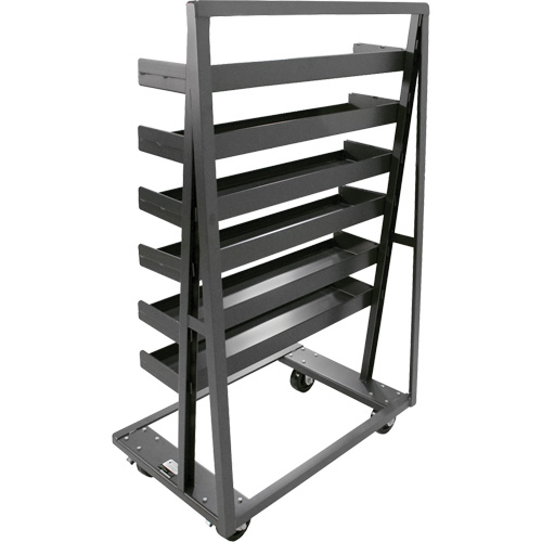 Chariot &agrave; cadre en A robuste &agrave; un c&ocirc;t&eacute; avec 6 plateaux &agrave; rebords, 38" x 25" x 63", Capacit&eacute; 2500 lb St. Lawrence Industrial & Safety Supply