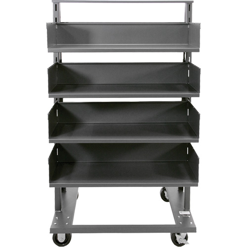 Single-Sided Heavy Duty A-Frame Cart with 4 Large Trays, 38" x 25" x 63", 2500 lbs. Capacity St. Lawrence Industrial & Safety Supply