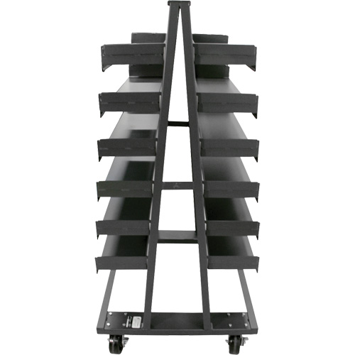 Chariot &agrave; cadre en A robuste &agrave; deux c&ocirc;t&eacute;s avec 12 plateaux, 38" x 30" x 63", Capacit&eacute; 2500 lb St. Lawrence Industrial & Safety Supply