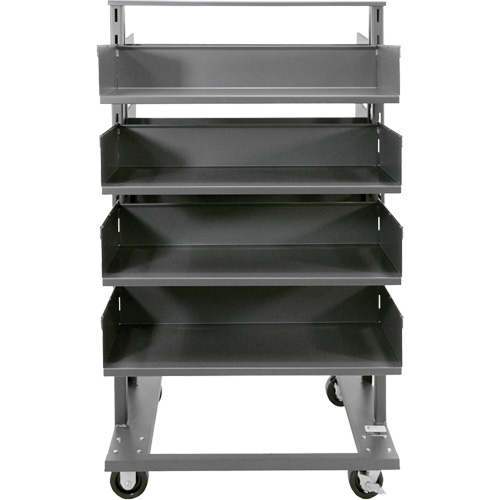 Chariot &agrave; cadre en A robuste &agrave; deux c&ocirc;t&eacute;s avec 8 plateaux &agrave; rebords, 38" x 30" x 63", Capacit&eacute; 2500 lb St. Lawrence Industrial & Safety Supply