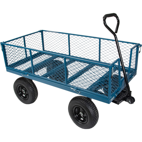 Wagon avec c&ocirc;t&eacute;s rabattables, 24" la x 48" la x Capacit&eacute; 800 lb St. Lawrence Industrial & Safety Supply