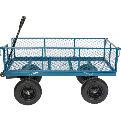 Wagon avec c&ocirc;t&eacute;s rabattables, 24" la x 48" la x Capacit&eacute; 800 lb St. Lawrence Industrial & Safety Supply
