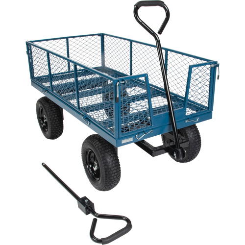 Wagon avec c&ocirc;t&eacute;s rabattables, 24" la x 48" la x Capacit&eacute; 800 lb St. Lawrence Industrial & Safety Supply