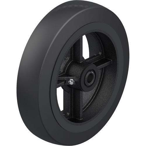 Roue en caoutchouc noir sur noyau en fonte St. Lawrence Industrial & Safety Supply