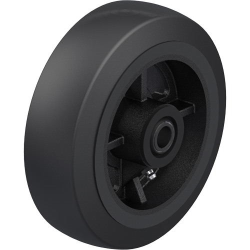 Roue en caoutchouc noir sur noyau en fonte St. Lawrence Industrial & Safety Supply