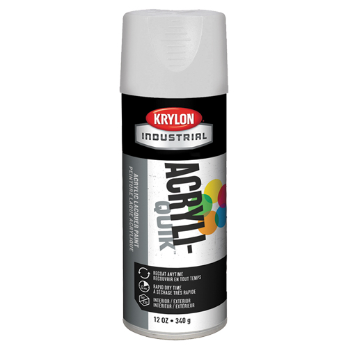 Laque industrielle Acryli-Quik, Blanc, Brillant, 12 oz, Canette a&eacute;rosol St. Lawrence Industrial & Safety Supply