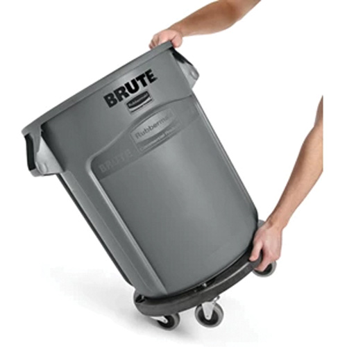 Brute&reg; Dolly, Polyethylene, Black, Fits: 20 - 55 US Gal. St. Lawrence Industrial & Safety Supply