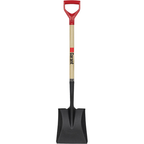Square Point Shovel, Wood, Tempered Steel Blade, D-Grip Handle, 43-1/2" Long St. Lawrence Industrial & Safety Supply