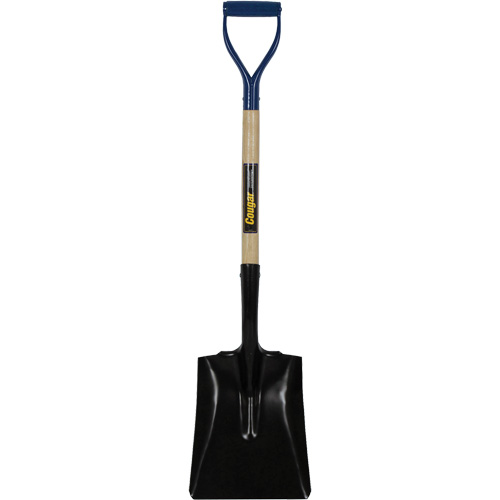 Square Point Shovel, Hardwood, Tempered Steel Blade, D-Grip Handle, 41-1/2" Long St. Lawrence Industrial & Safety Supply