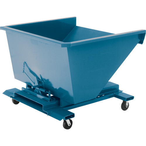Self-Dumping Hopper, Steel, 1-1/2 cu.yd., Blue St. Lawrence Industrial & Safety Supply