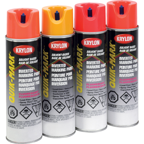 Industrial Quik-Mark Solvent-Based Inverted Marking Paint, 17 oz., Aerosol Can St. Lawrence Industrial & Safety Supply
