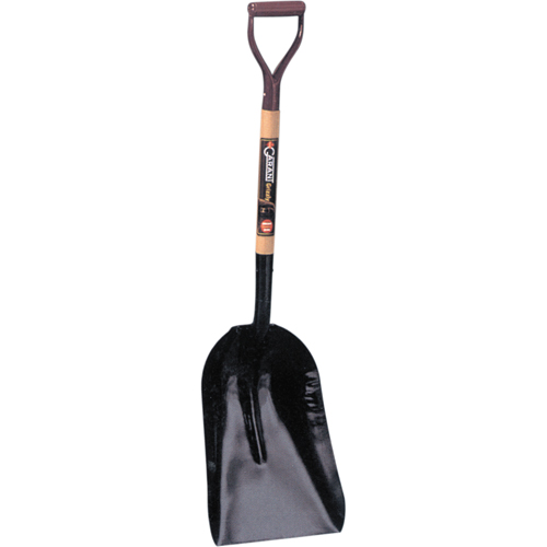 Grain & Coal Scoop Shovel, Wood, Tempered Steel Blade, D-Grip Handle, 27-3/4" Length St. Lawrence Industrial & Safety Supply