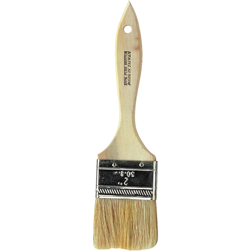 Pinceau &agrave; soies rases, Soie blanche, Manche Plastique, Largeur de 2" St. Lawrence Industrial & Safety Supply