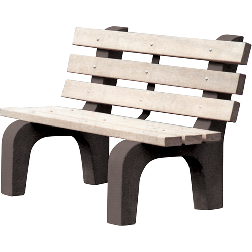 Bancs de parc, Plastique recycl&eacute;, 72" lo x 25" la x 31" h, Gris St. Lawrence Industrial & Safety Supply