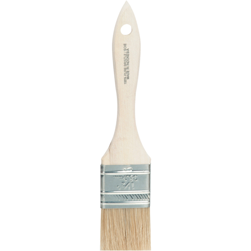 Pinceau &agrave; soies rases, Soie blanche, Manche Bois, Largeur de 1-1/2" St. Lawrence Industrial & Safety Supply