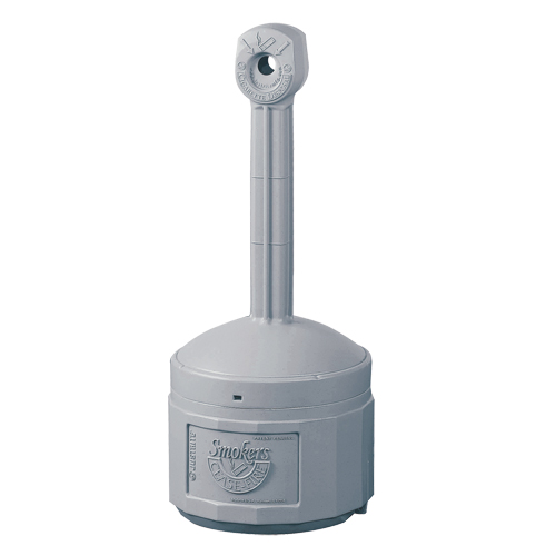 Smokers Cease-Fire&reg; Cigarette Butt Receptacle, Free-Standing, Plastic, 4 US gal. Capacity, 38-1/2" Height St. Lawrence Industrial & Safety Supply