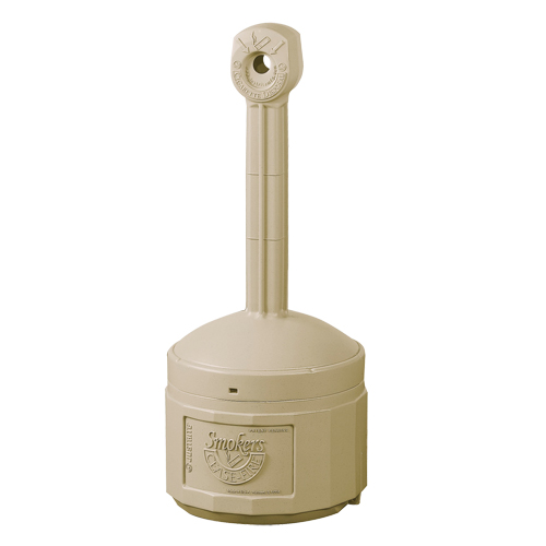 Smokers Cease-Fire&reg; Cigarette Butt Receptacle, Free-Standing, Plastic, 4 US gal. Capacity, 38-1/2" Height St. Lawrence Industrial & Safety Supply