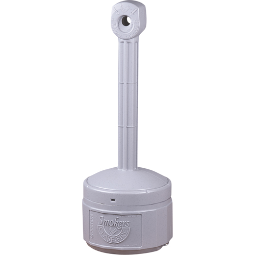 Cendriers Smoker's Cease-Fire, Sur pied, Plastique, Capacit&eacute; 1 gal. US, Hauteur 30" St. Lawrence Industrial & Safety Supply