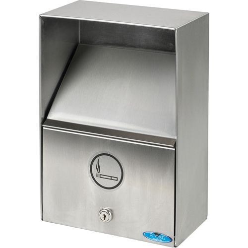 Cendriers, Montage mural, Acier inoxydable, Capacit&eacute; 3,3 litres, Hauteur 13-1/2" St. Lawrence Industrial & Safety Supply