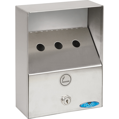 Cendriers, Montage mural, Acier inoxydable, Capacit&eacute; 1 litre, Hauteur 9" St. Lawrence Industrial & Safety Supply