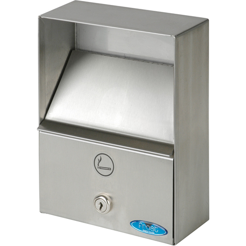 Smoking Receptacles, Wall-Mount, Stainless Steel, 1 Litres Capacity, 9" Height St. Lawrence Industrial & Safety Supply