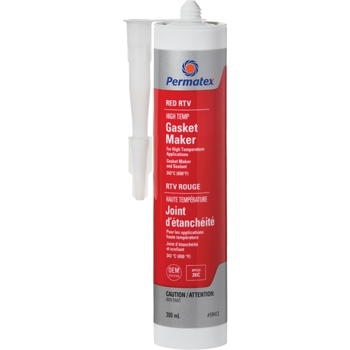 Compos&eacute; &agrave; joints RTV rouge haute temp&eacute;rature, 300 ml, Tube, Rouge St. Lawrence Industrial & Safety Supply