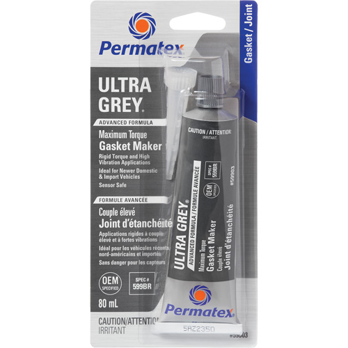 Compos&eacute; &agrave; joints Ultra Grey, Tube, 80 ml, -54°C - 260°C/-65°F - 500°F St. Lawrence Industrial & Safety Supply