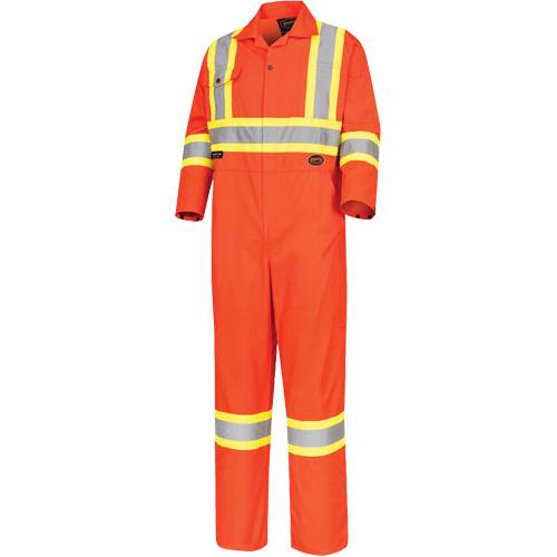 5514 High-Visibility Safety Coveralls, 36, High Visibility Orange St. Lawrence Industrial & Safety Supply