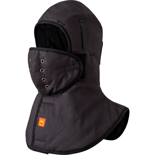 5565A Heavy-Duty Flame Resistant Long Neck Hardhat Liner, Black, Cotton St. Lawrence Industrial & Safety Supply