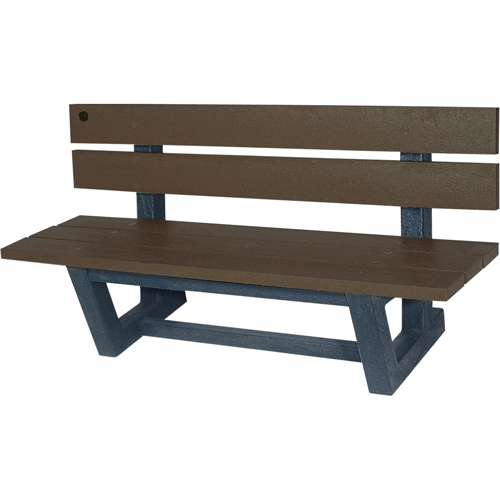 Bancs de parc d'ext&eacute;rieur, Plastique recycl&eacute;, 60" lo x 22-13/16" la x 29-13/16" h, Ombre St. Lawrence Industrial & Safety Supply
