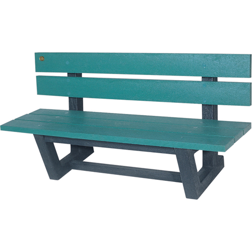 Bancs de parc d'ext&eacute;rieur, Plastique recycl&eacute;, 60" lo x 22-13/16" la x 29-13/16" h, Vert St. Lawrence Industrial & Safety Supply