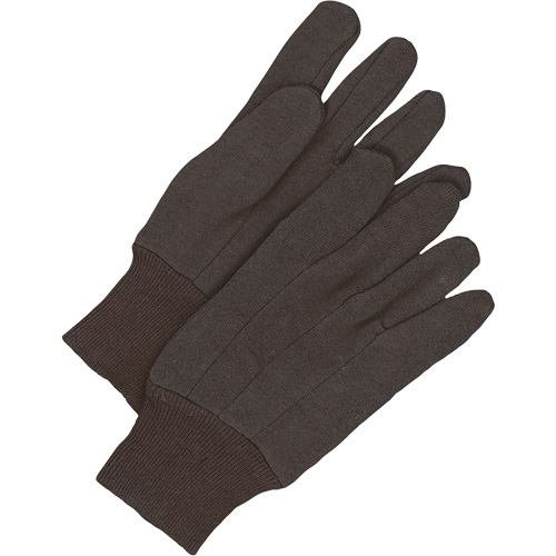 Gants en jersey classiques, Taille unique, Brun, Non doubl&eacute;, Poignet en tricot St. Lawrence Industrial & Safety Supply