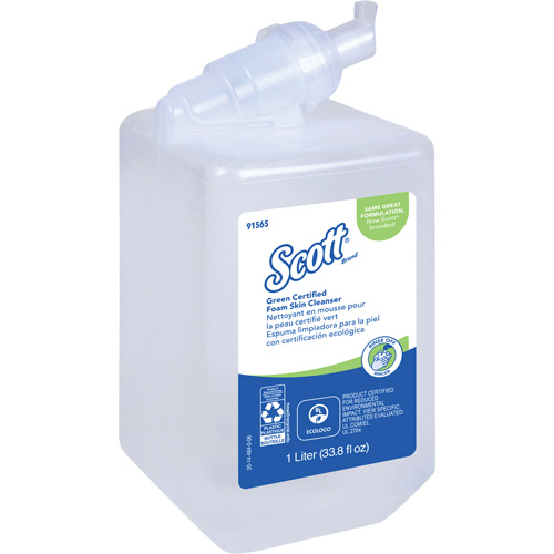 Nettoyant pour la peau certifi&eacute; &eacute;cologique Essential de Scott, Liquide, 1 L, Cartouche en plastique, Sans parfum St. Lawrence Industrial & Safety Supply