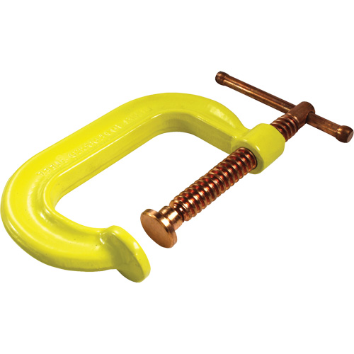Regular-Duty Deep Throat C-Clamp, 2" (51 mm) Capacity, 2-1/8" (54 mm) Throat Depth St. Lawrence Industrial & Safety Supply