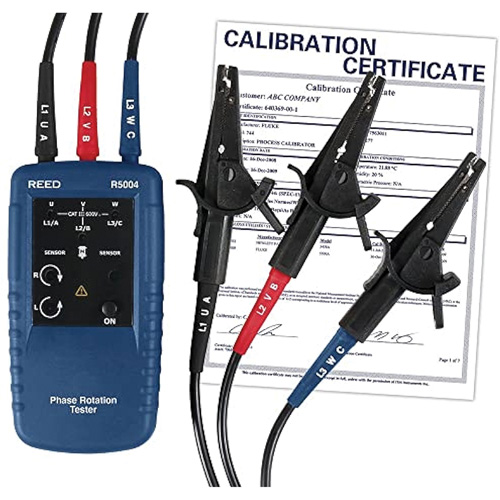 Phase and Motor Rotation Tester with Calibration Certificate St. Lawrence Industrial & Safety Supply