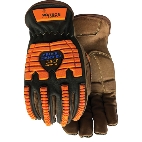 Gants antichocs Drill Sergeant, Grand, Paume en Cuir fleur, Poignet &agrave; enfiler St. Lawrence Industrial & Safety Supply