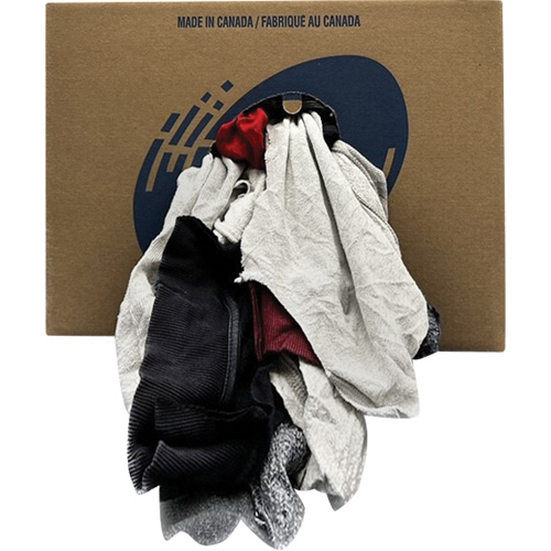 Western Wiper Rags Box, Fleece, Mix Colours, 20 lbs. St. Lawrence Industrial & Safety Supply