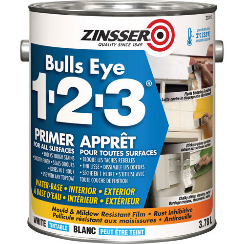 Appr&ecirc;t &agrave; base deau Bulls Eye 1-2-3, 3,78 L, Gallon, Blanc St. Lawrence Industrial & Safety Supply