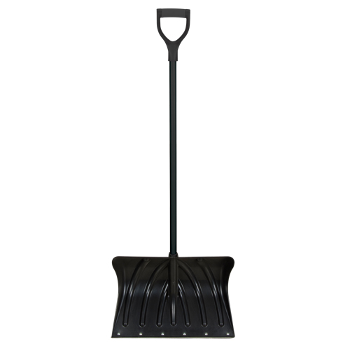 Poly Snow Shovel with Steel Wear Strip, Polypropylene Blade, 19-3/4" Wide, D-Grip Handle, Wearstrip Included St. Lawrence Industrial & Safety Supply