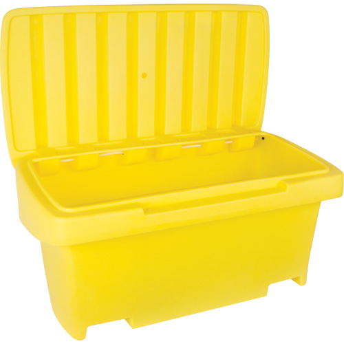 Contenant de rangement robuste pour l'ext&eacute;rieure pour sel et sable, 24" x 48" x 24", 10 pi³, Jaune St. Lawrence Industrial & Safety Supply