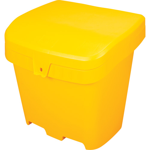 Bacs d'entreposage pour sel & sable, Avec Moraillon, 21" x 27" x 26", 4,24 pi³, Jaune St. Lawrence Industrial & Safety Supply