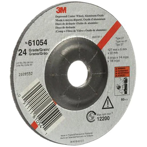 Depressed Centre Grinding Wheel, 5" x 27, Aluminum Oxide St. Lawrence Industrial & Safety Supply