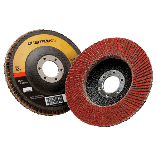 Cubitron II Flap Disc 967A, 4-1/2" x 7/8", Type 29, 40+ Grit, Ceramic St. Lawrence Industrial & Safety Supply