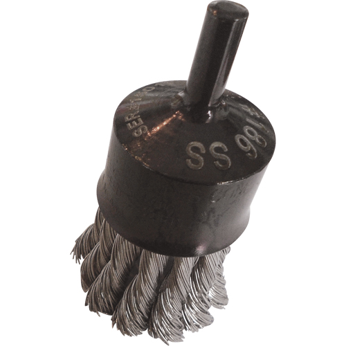 Brosses mont&eacute;es &agrave; fils nou&eacute;s, 1" dia., dia. Des fils 0,014", Tige 1/4" St. Lawrence Industrial & Safety Supply