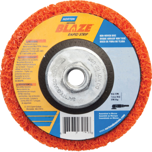 Blaze Rapid Strip Non-Woven Depressed Center Disc - 4-1/2", 4-1/2" Dia., Coarse Grit St. Lawrence Industrial & Safety Supply