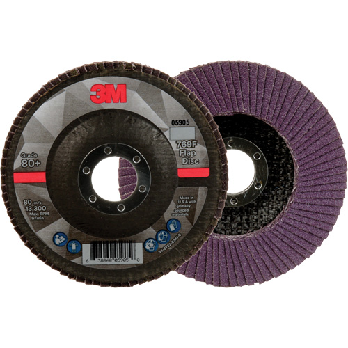 769F Quick Change Flap Disc, 4-1/2" x 7/8", Type 27, 80+ Grit, Ceramic St. Lawrence Industrial & Safety Supply