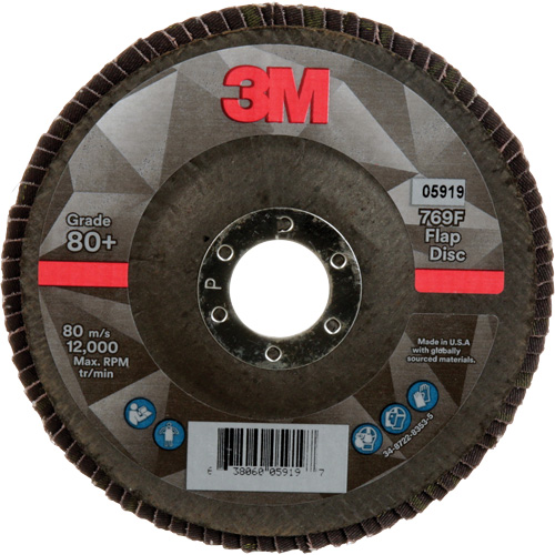 769F Quick Change Flap Disc, 5" x 7/8", Type 27, 80+ Grit, Ceramic St. Lawrence Industrial & Safety Supply