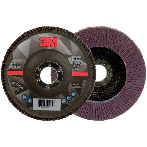 769F Quick Change Flap Disc, 5" x 7/8", Type 27, 80+ Grit, Ceramic St. Lawrence Industrial & Safety Supply